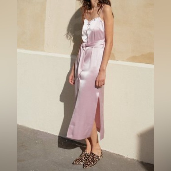 Nanushka Soraya Satin Button Down Dress NWT - Picture 3 of 14